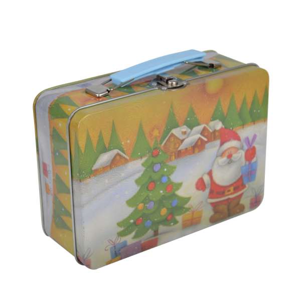 圣诞老人礼品手提铁盒